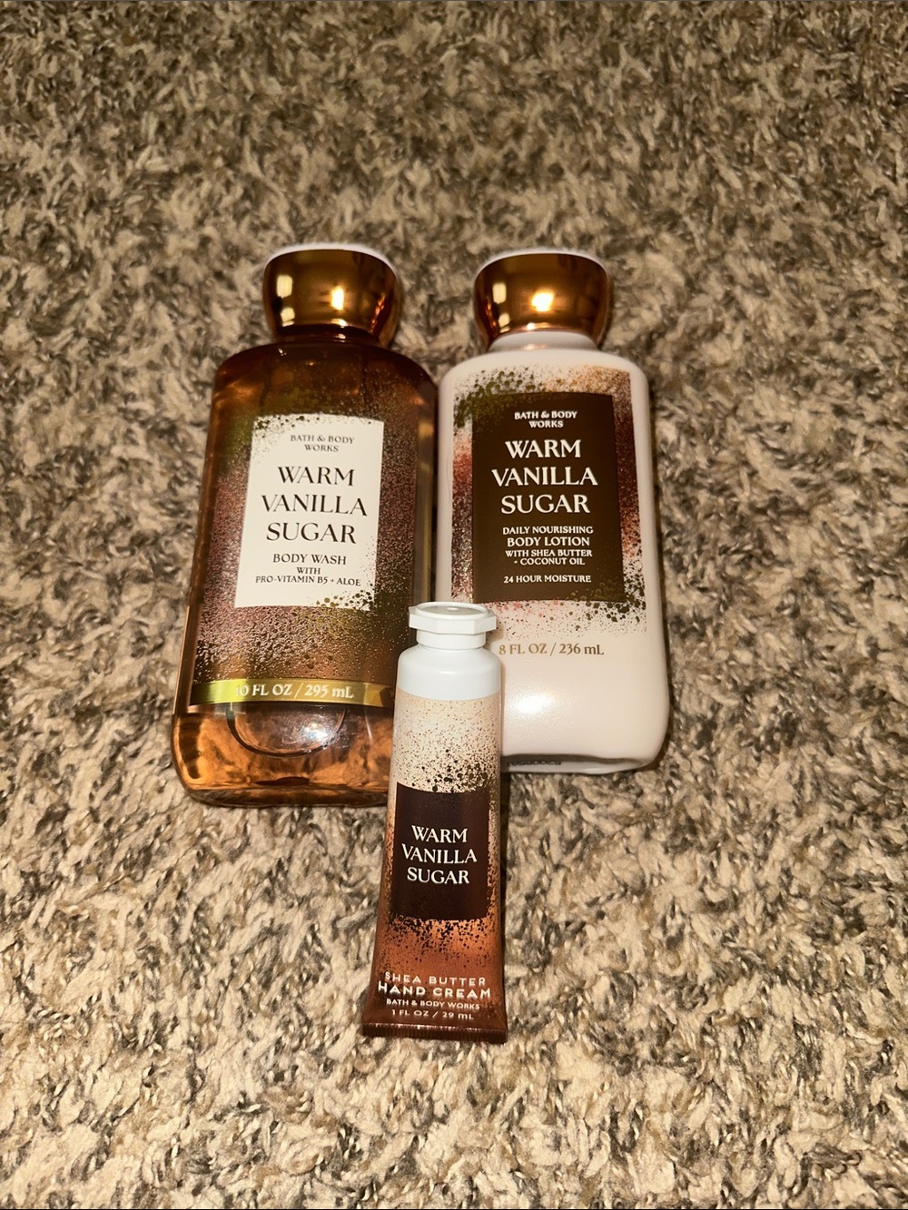 NEW Bath & Body Works Warm Vanilla Sugar Body Care Set